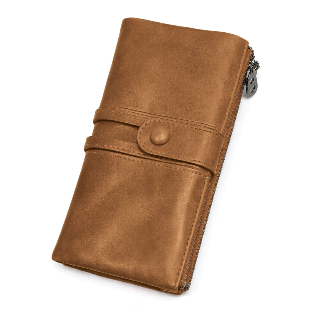 Maria - Leather Long Clutch Wallet - Samberule