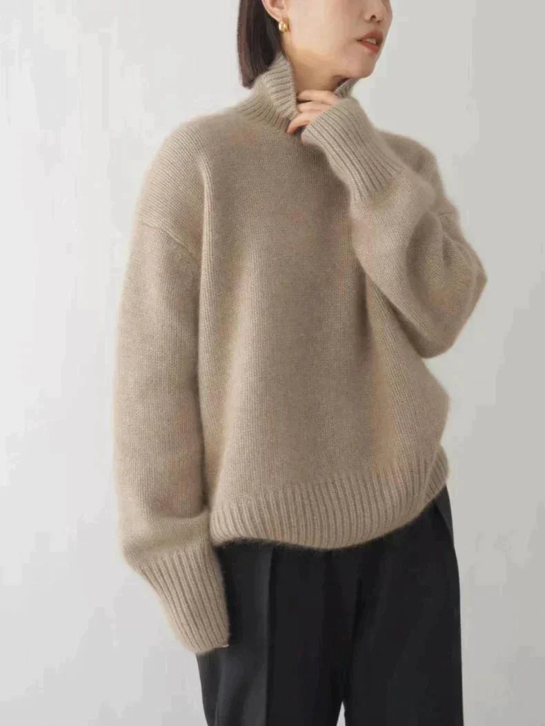 Veloria | Women's Knit Sweater – Turtleneck Fit