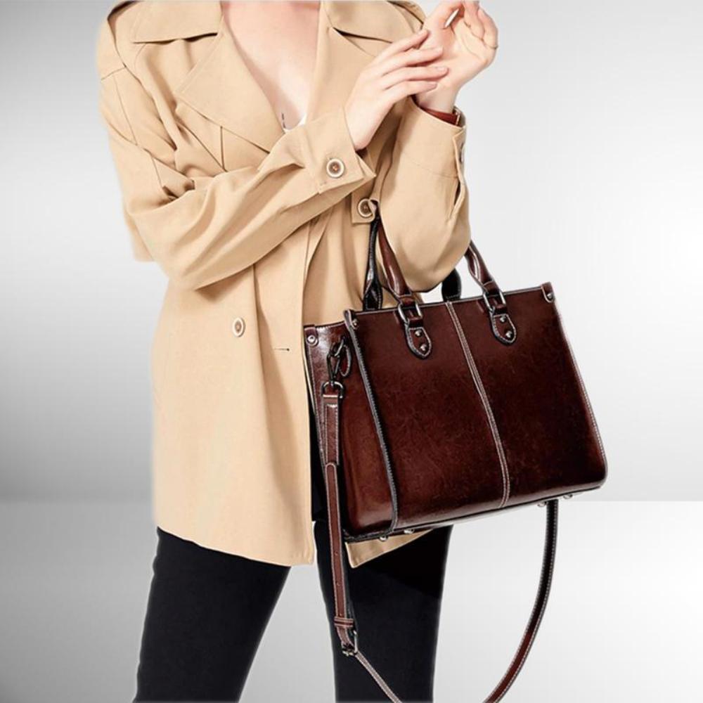 Sally - Structured Leather Handbag - Samberule