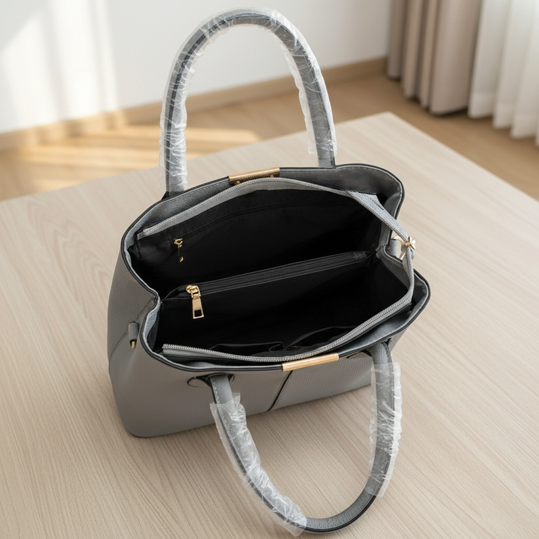 Martha - Vegan Leather Structured Handbag - Samberule