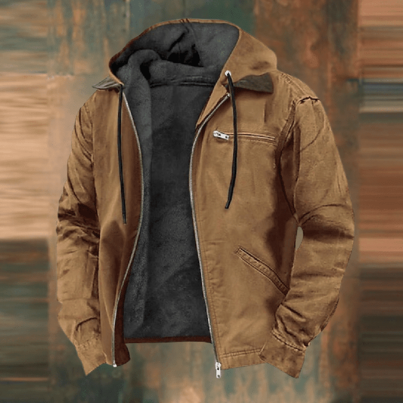 Nathan | Men’s Casual Zip-Up Hooded Jacket - Samberule