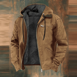 Nathan | Men’s Casual Zip-Up Hooded Jacket - Samberule