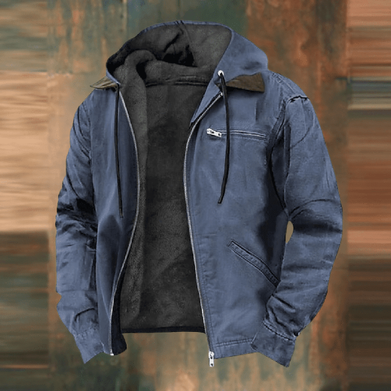 Nathan | Men’s Casual Zip-Up Hooded Jacket - Samberule