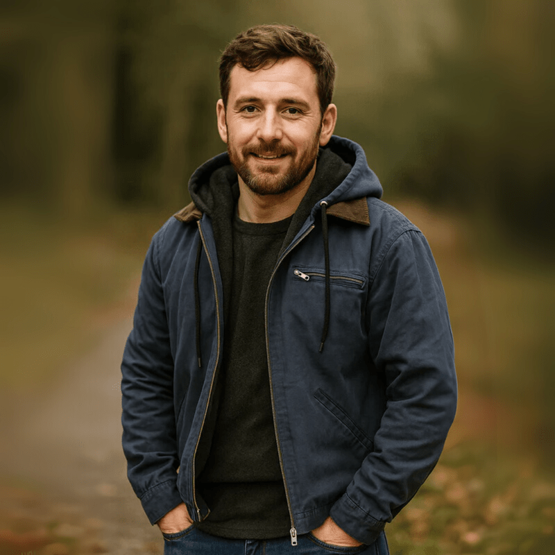 Nathan | Men’s Casual Zip-Up Hooded Jacket - Samberule