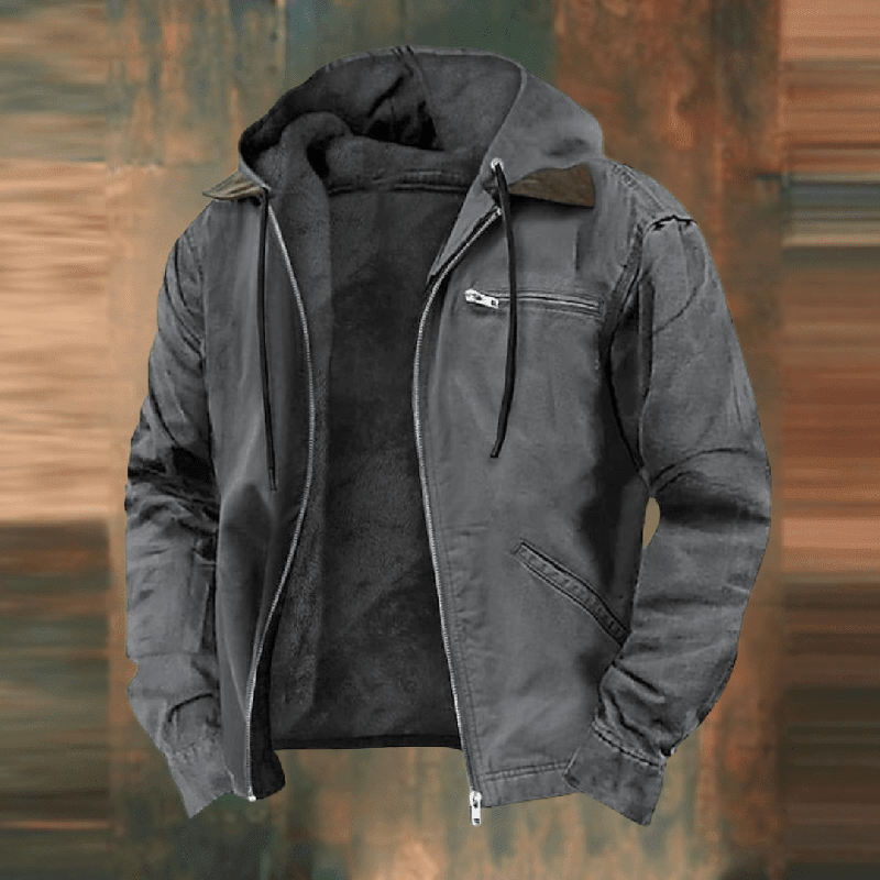Nathan | Men’s Casual Zip-Up Hooded Jacket - Samberule