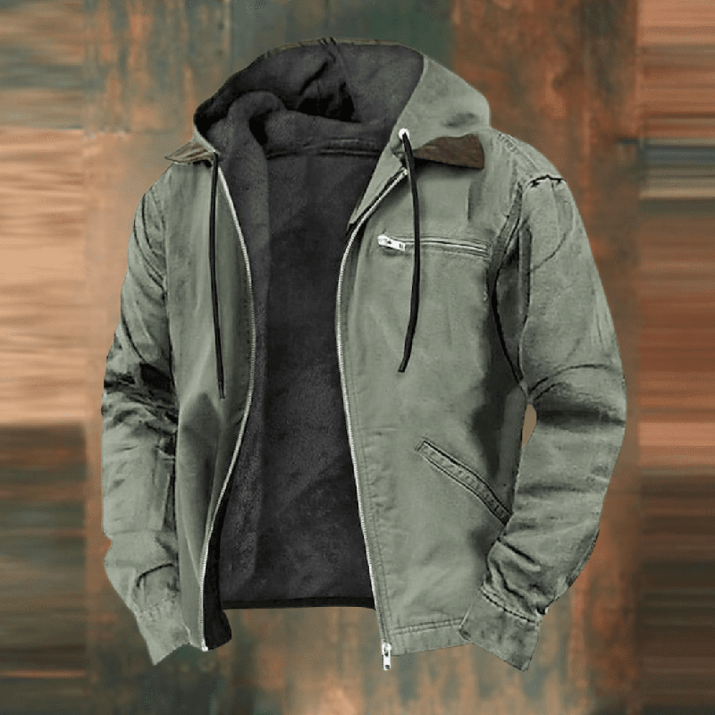 Nathan | Men’s Casual Zip-Up Hooded Jacket - Samberule
