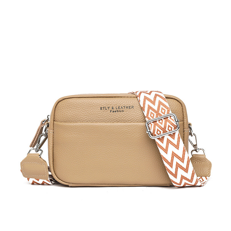 Stella - Pebbled Leather Crossbody Bag - Samberule