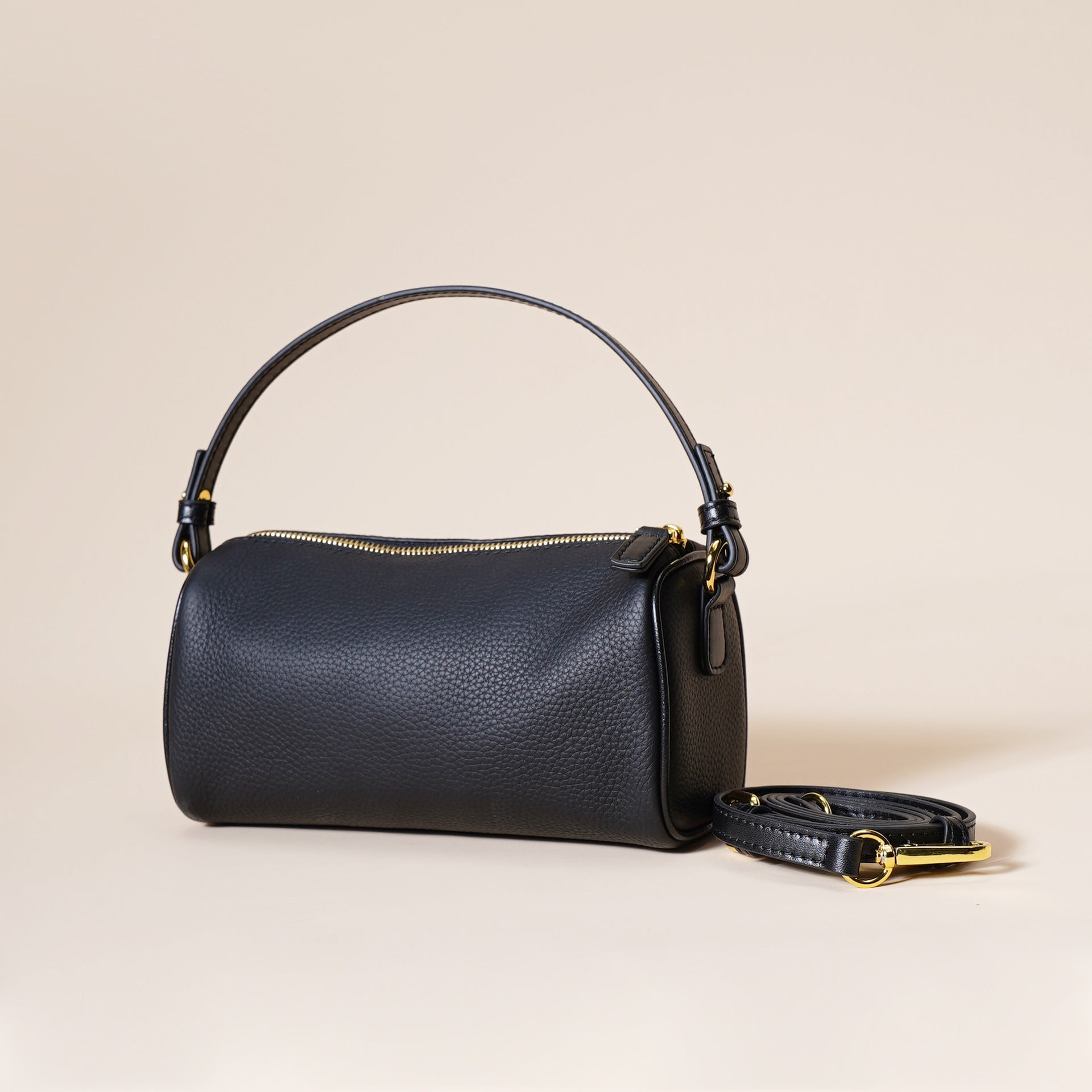 Angela - Shoulder Leather Baguette Bag - Samberule