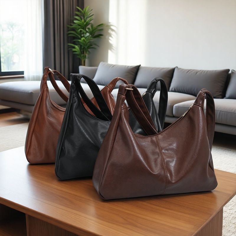 Judith - Vegan Leather Shoulder Hobo Bag - Samberule