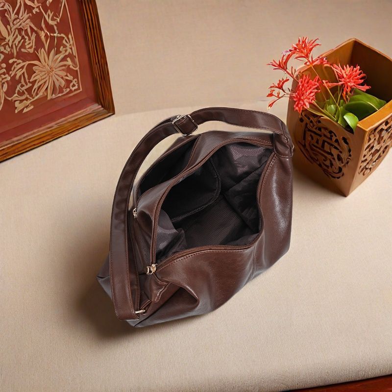 Judith - Vegan Leather Shoulder Hobo Bag - Samberule
