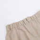 Classic V-neck Pleated Cotton and Linen Wide-leg Pants Suit