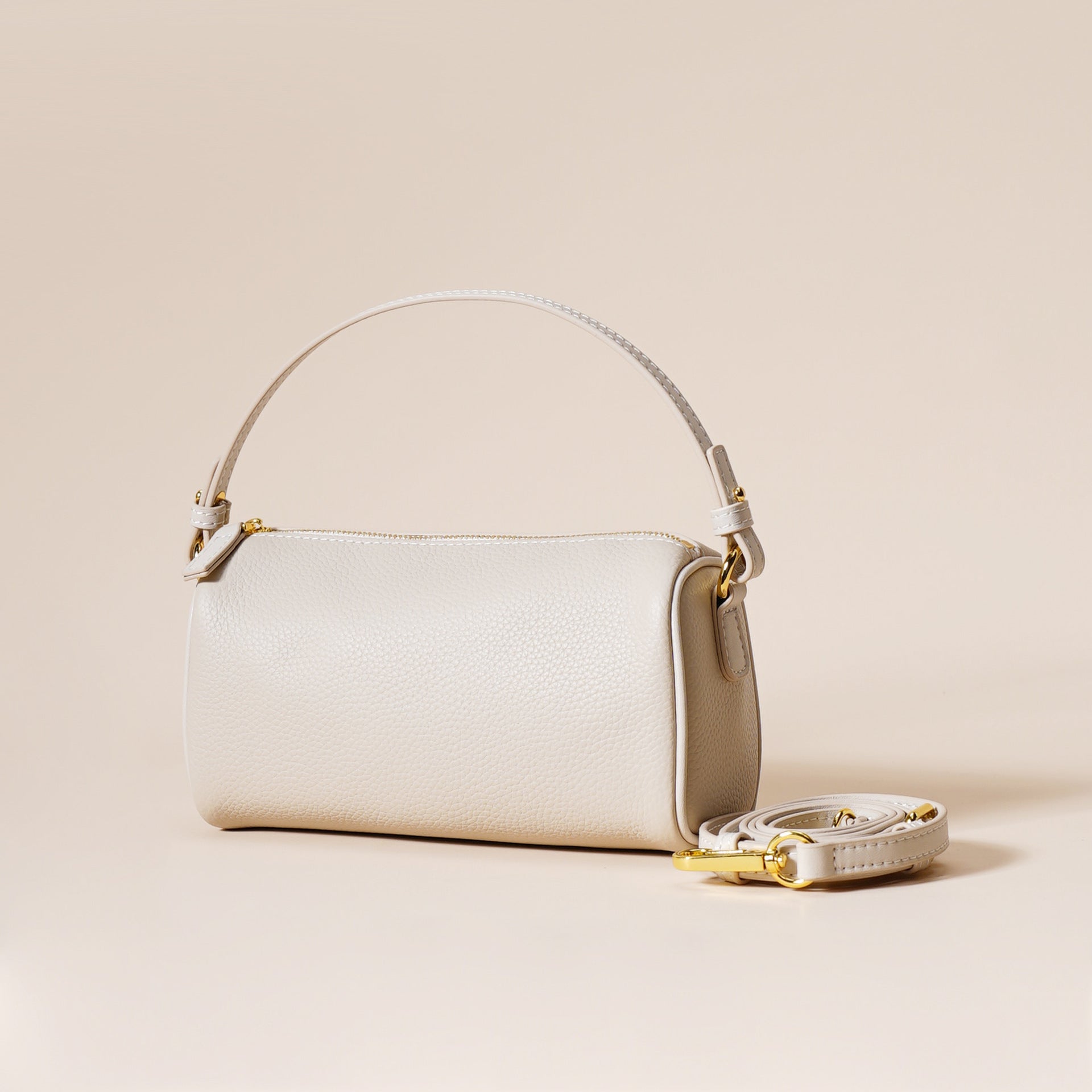 Angela - Shoulder Leather Baguette Bag - Samberule