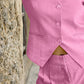 Cotton Slim Vest Pants Suit