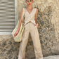 Cotton Slim Vest Pants Suit
