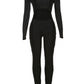 RAELYN Feather Trimmed Jumpsuit