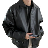 Colton | Men’s Oversized Leather Bomber Jacket - Samberule
