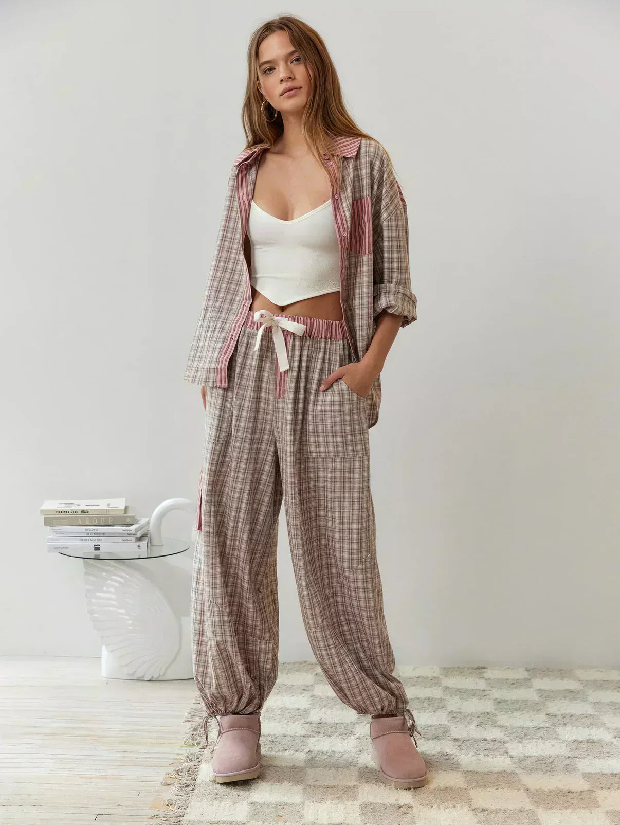 Grace | Women Spring Plaid Two Piece Set - Samberule