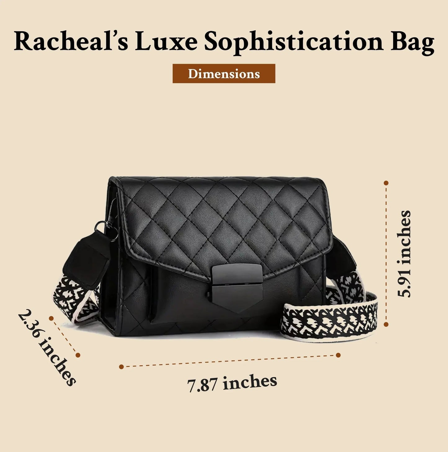 Kathryn - Vegan Leather Quilted Crossbody Bag - Samberule