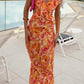 Bethany | Floral Elegant Ruffle Maxi Dress