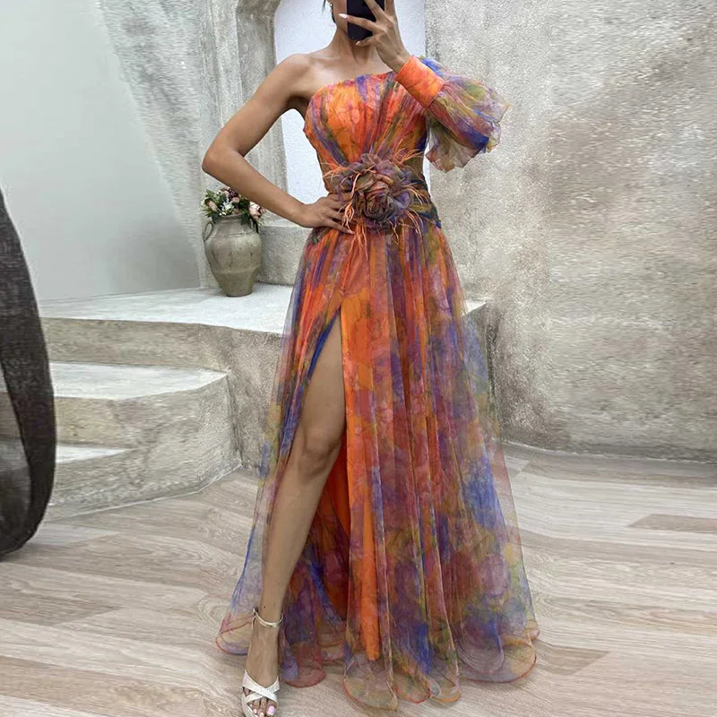 Evelyn - Floral Tulle Dress - Samberule