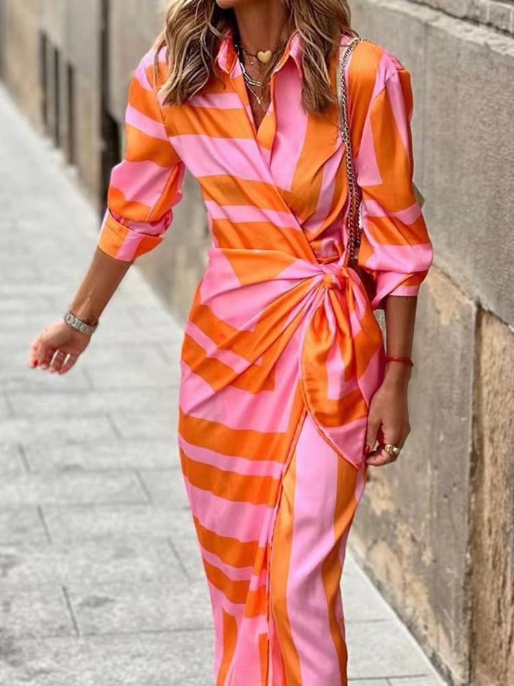 Amy - Printed Wrap Dress - Samberule