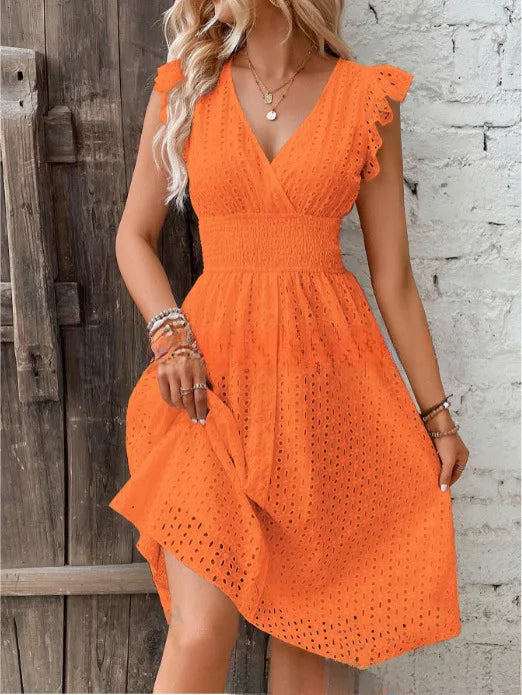 Lily - V-Neck Summer Dress - Samberule