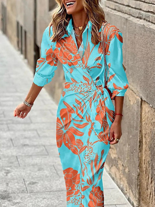 Amy - Printed Wrap Dress - Samberule