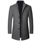 Mason | Men’s Sophisticated Long Overcoat With Buttons - Samberule