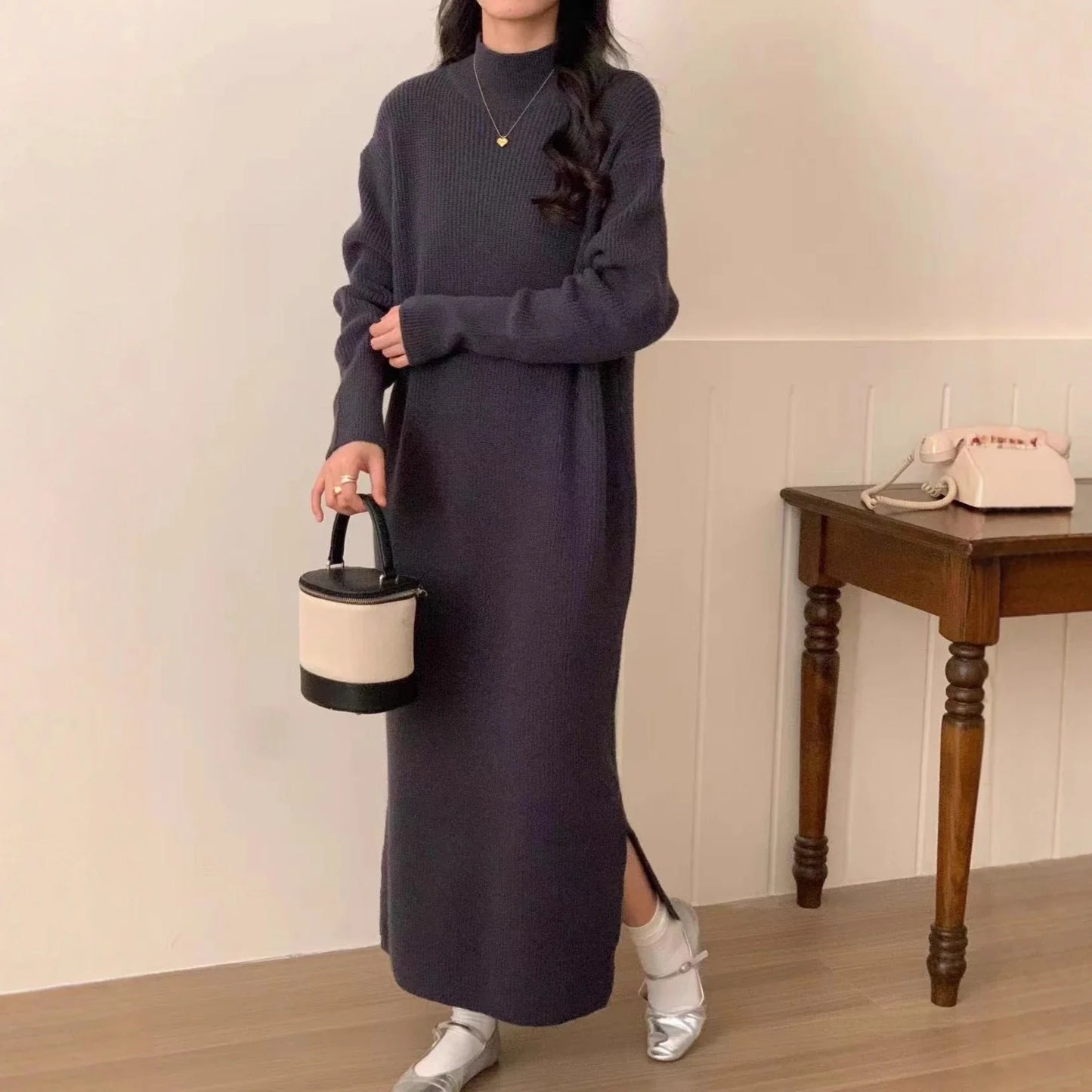 Mila - Cozy Sweater Dress - Samberule