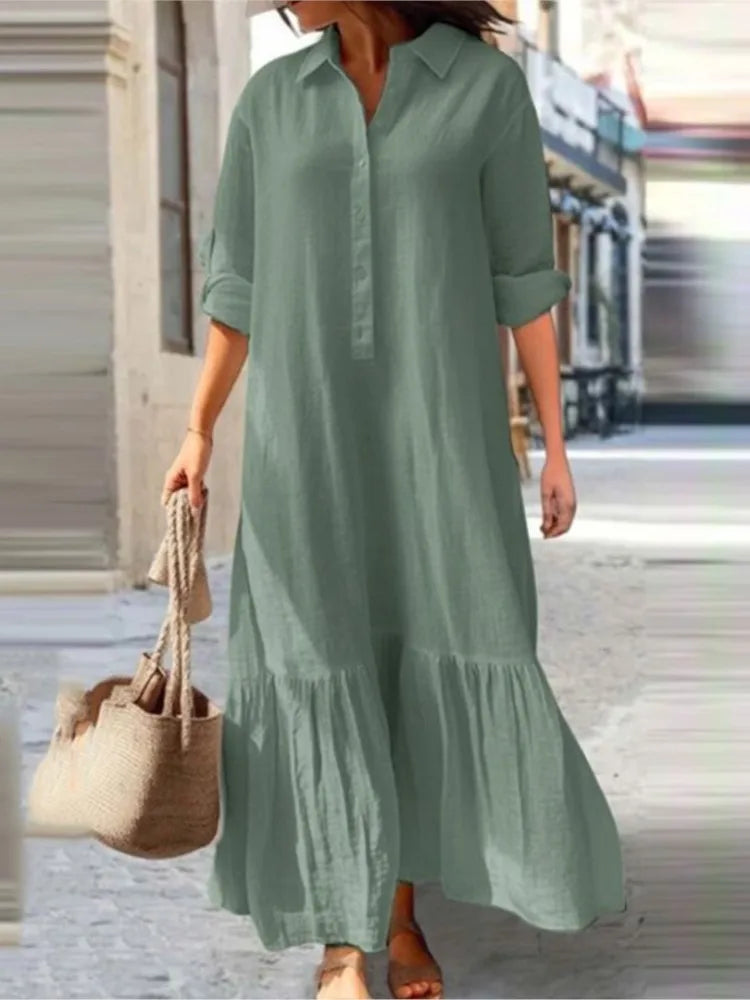 Laura - Tiered Shirt Maxi Dress - Samberule