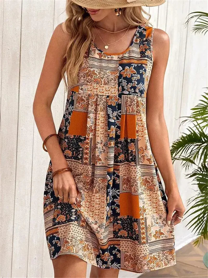 Gail - Sleeveless A-Line Dress - Samberule