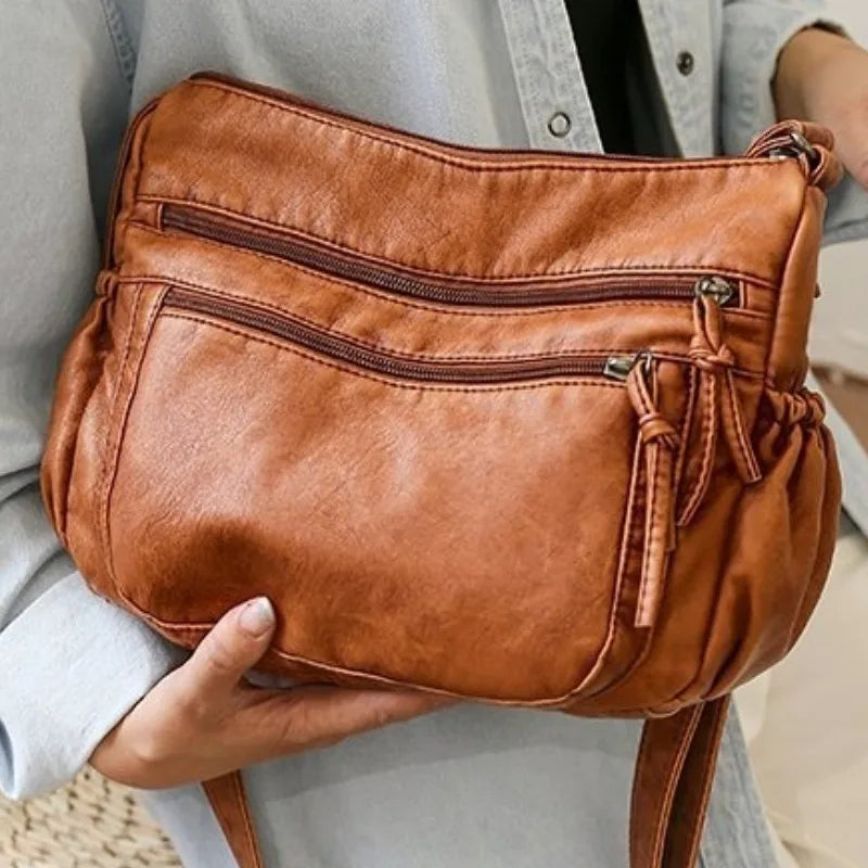 Harlow - Vegan Leather Crossbody Shoulder Bag - Samberule
