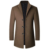 Mason | Men’s Sophisticated Long Overcoat With Buttons - Samberule