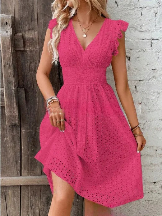 Lily - V-Neck Summer Dress - Samberule
