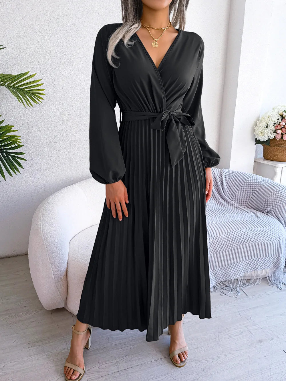 Ellie - V-Neck Maxi Dress - Samberule