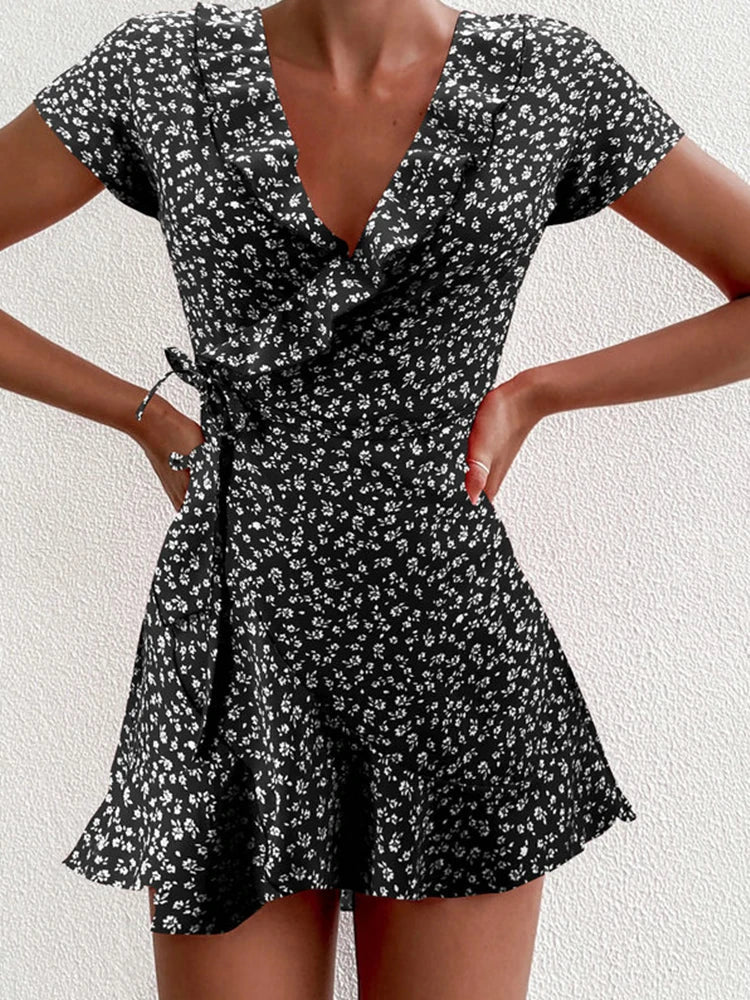 Chloe - Floral Wrap Dress - Samberule