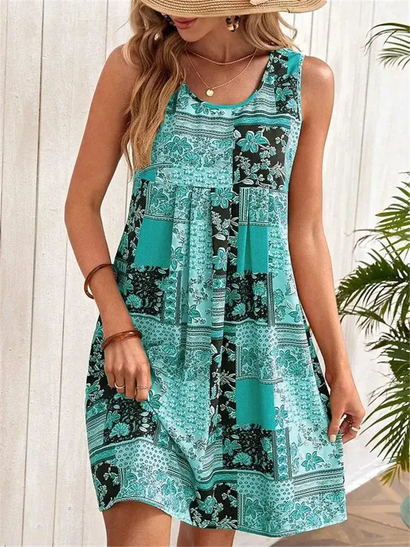 Gail - Sleeveless A-Line Dress - Samberule