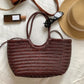 Kathy - Leather Woven Tote Bag - Samberule