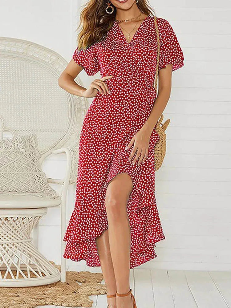 Ella - Polka Dot Maxi Dress - Samberule