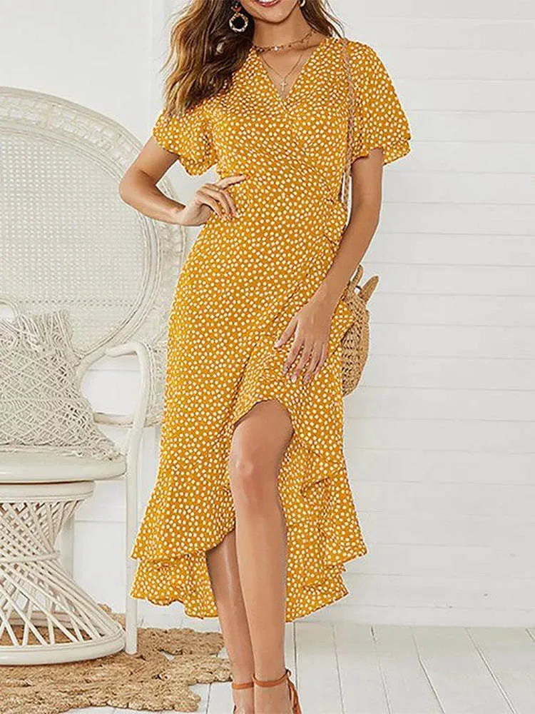 Ella - Polka Dot Maxi Dress - Samberule