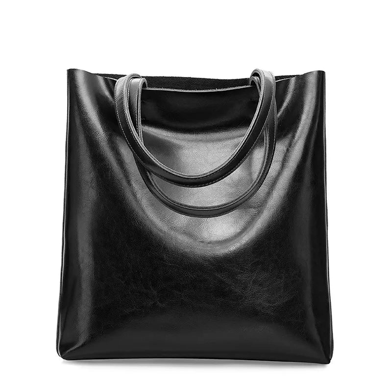 Holly - Leather Structured Tote Bag - Samberule