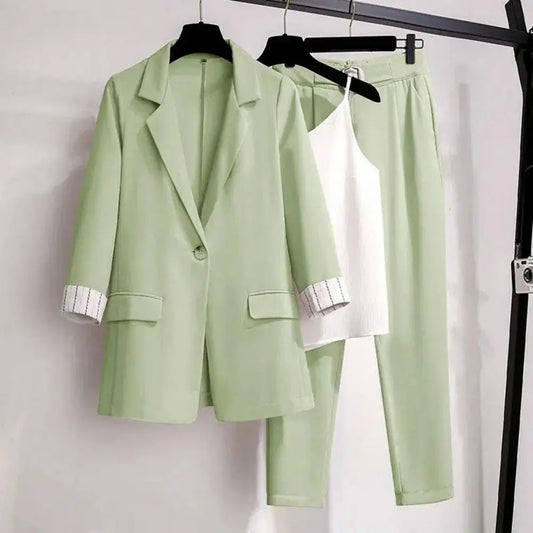 Joanna | Women’s Chic Coordinated Blazer Pants And Top - Samberule