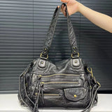 Brenda - Vegan Leather Shoulder Satchel Bag - Samberule
