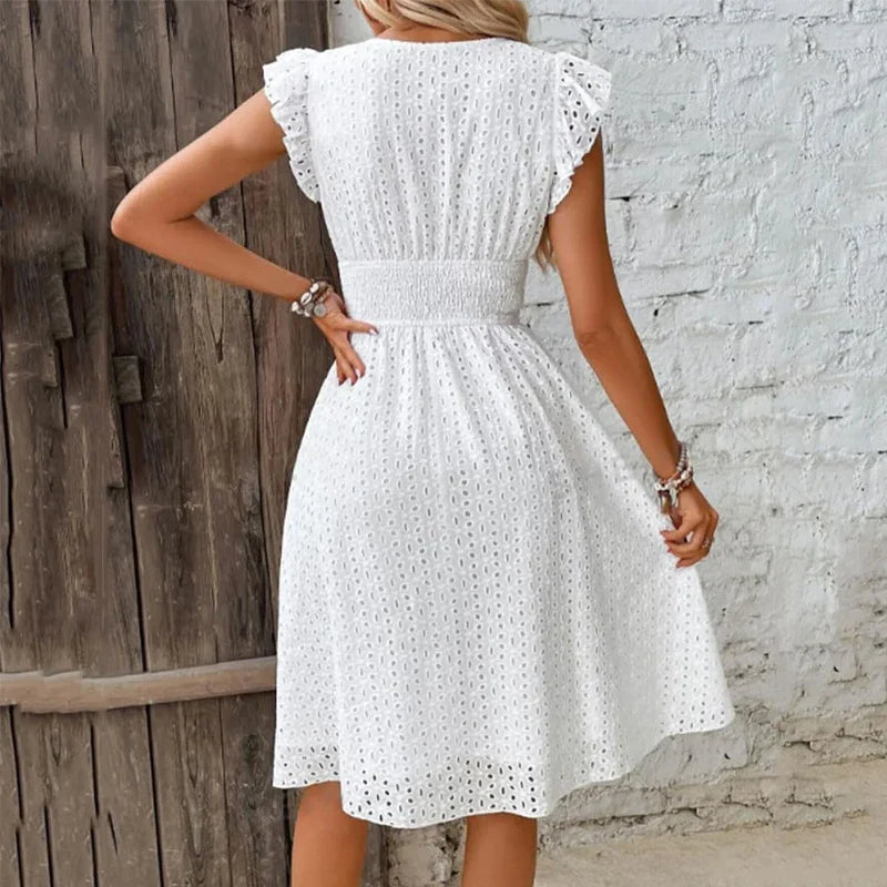 Lily - V-Neck Summer Dress - Samberule