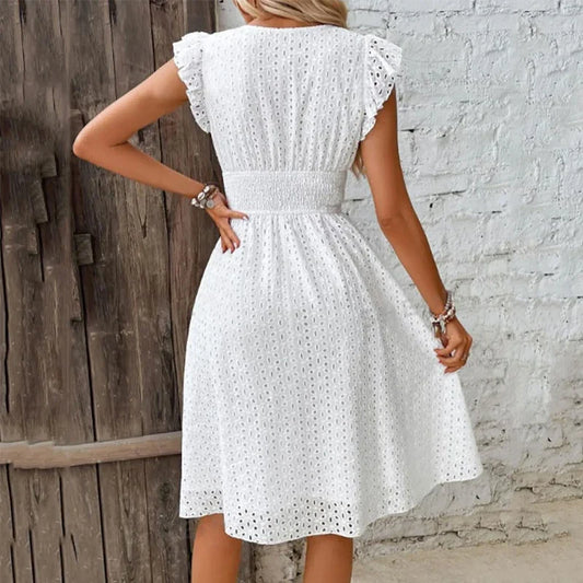 Lily - V-Neck Summer Dress - Samberule