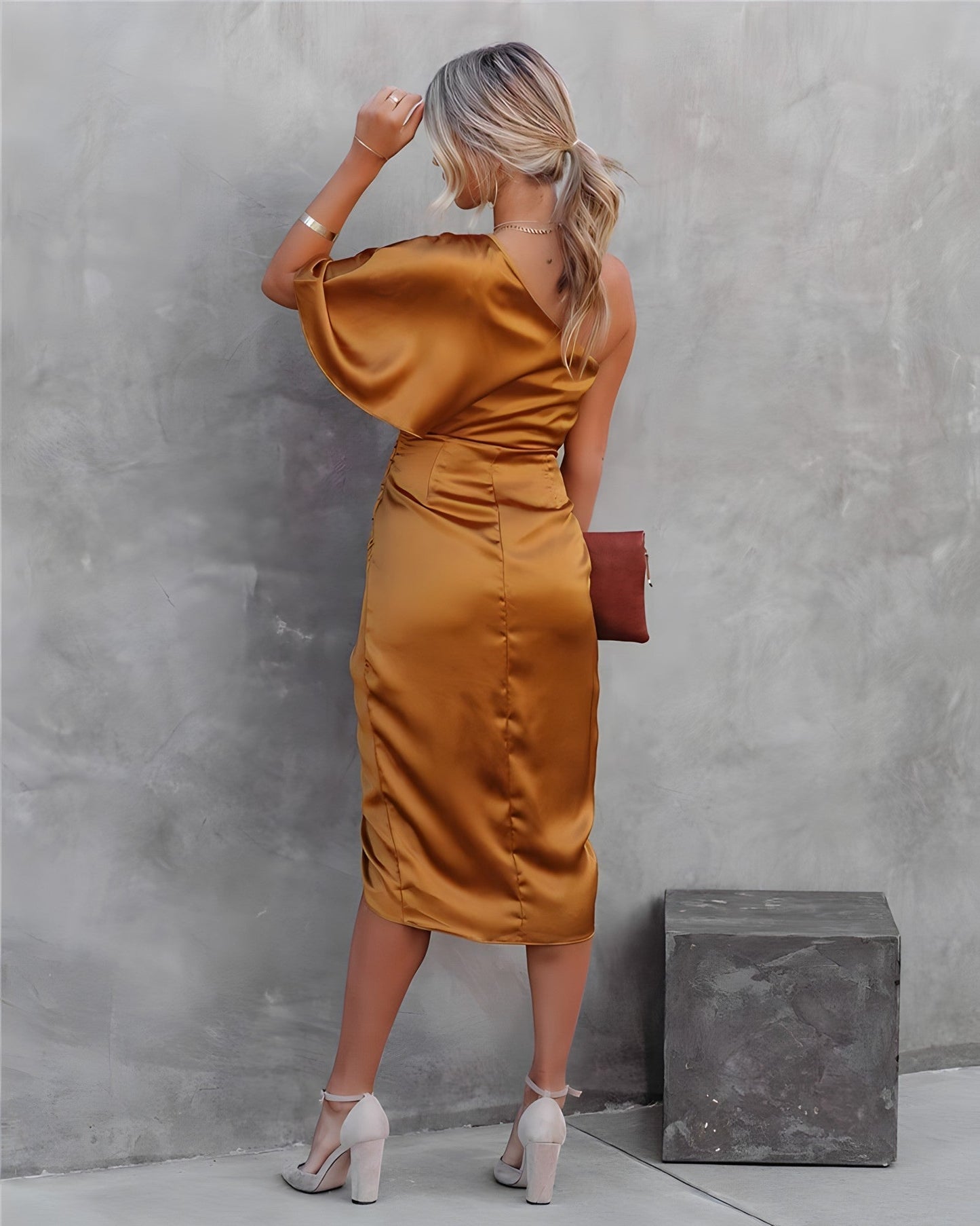 Layla - One-Shoulder Party Dress - Samberule