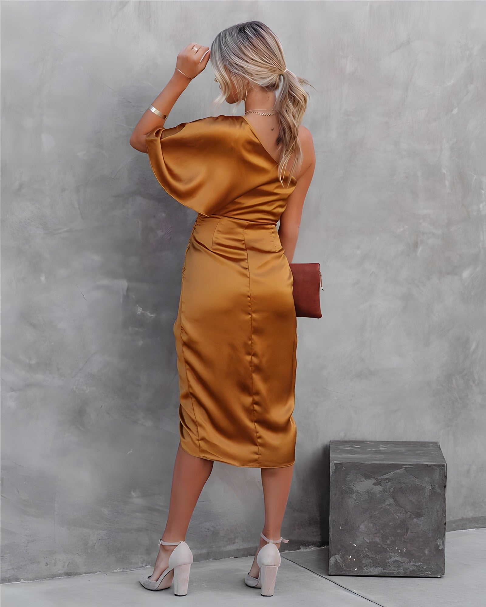 Layla - One-Shoulder Party Dress - Samberule