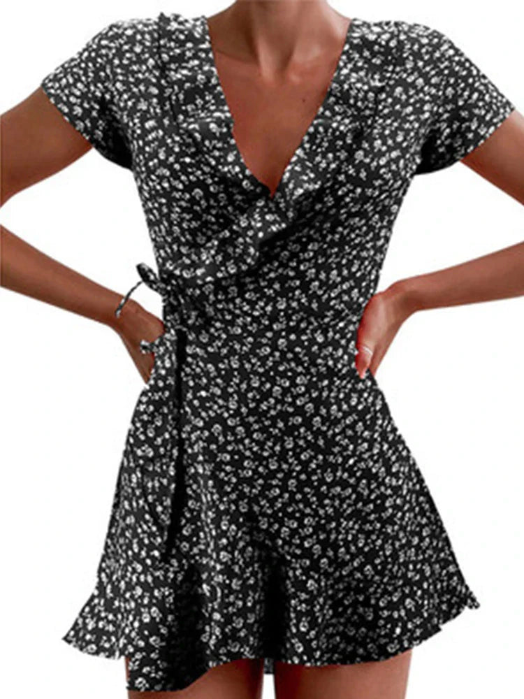 Chloe - Floral Wrap Dress - Samberule