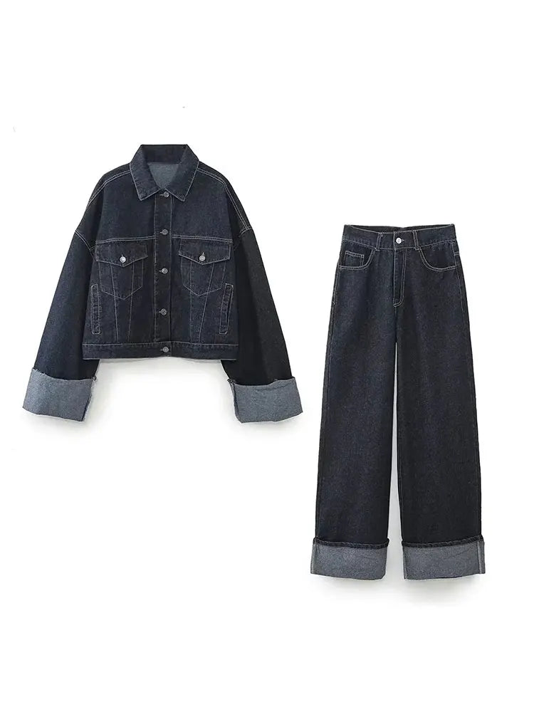 Lauren | Women’s Spring Cropped Jacket Pants Set - Samberule