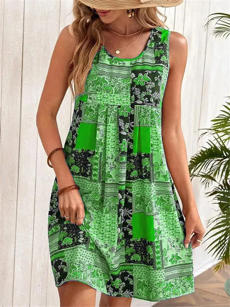 Gail - Sleeveless A-Line Dress - Samberule